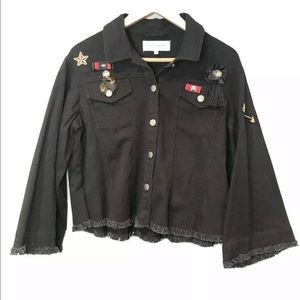 Anthropologie Guest Editor Military Raw Hem Jacket